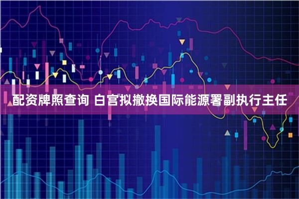 配资牌照查询 白宫拟撤换国际能源署副执行主任